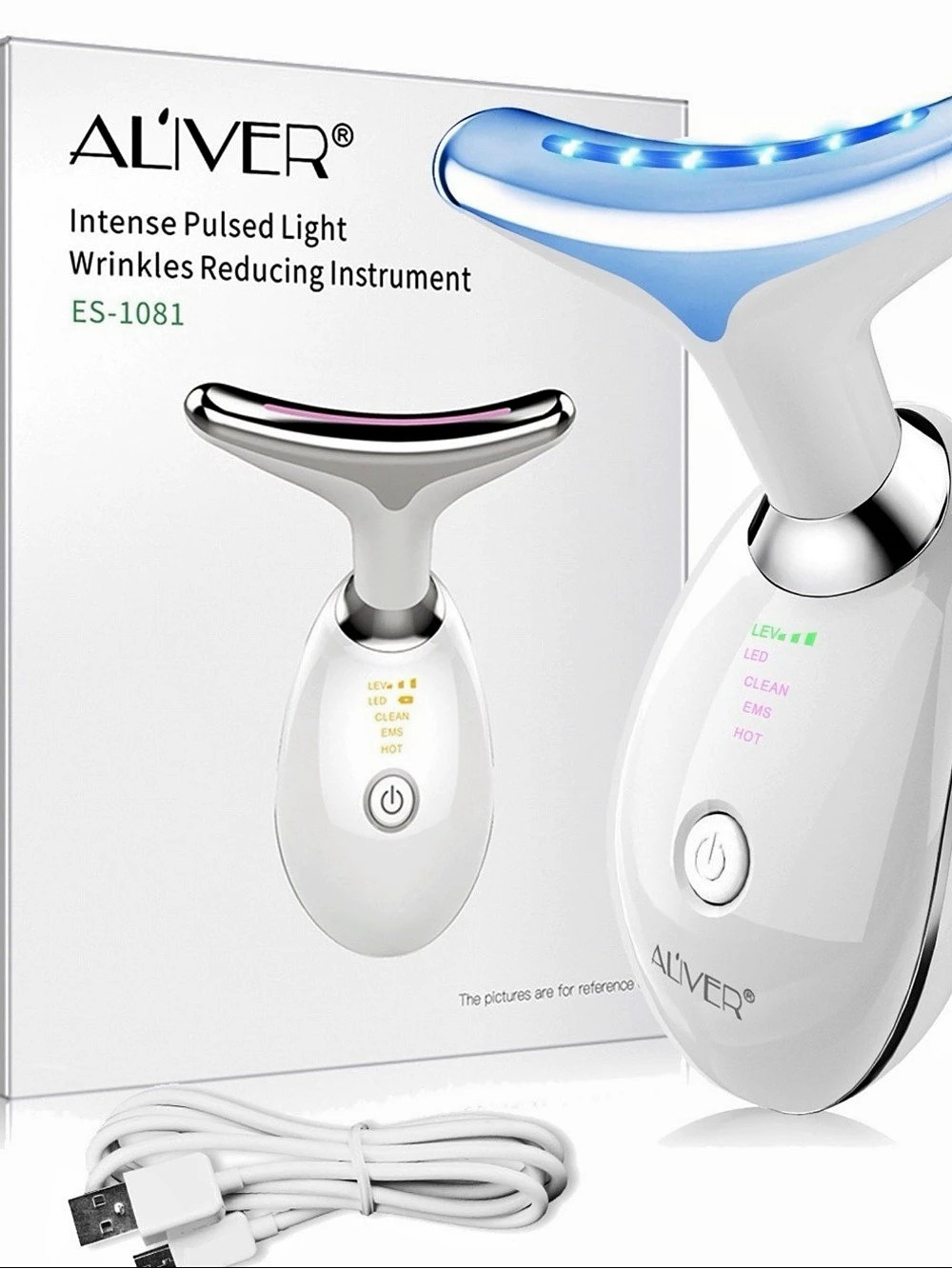 NEW AL’IVER ES-1081 LED Wrinkle Reducing Face & Neck Beauty Device